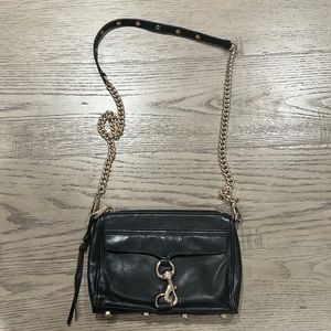Rebecca Minkoff Black/Gold Mac Crossbody